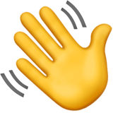 emoji saludo mano
