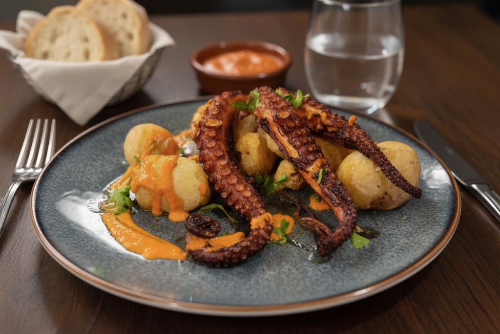 Qué comer en Garachico - Pulpo con papas arrugadas