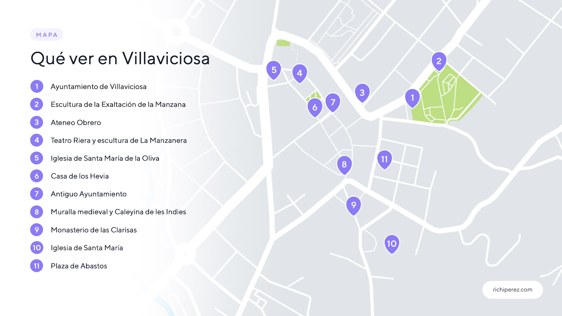 Qué ver en Villaviciosa Mapa