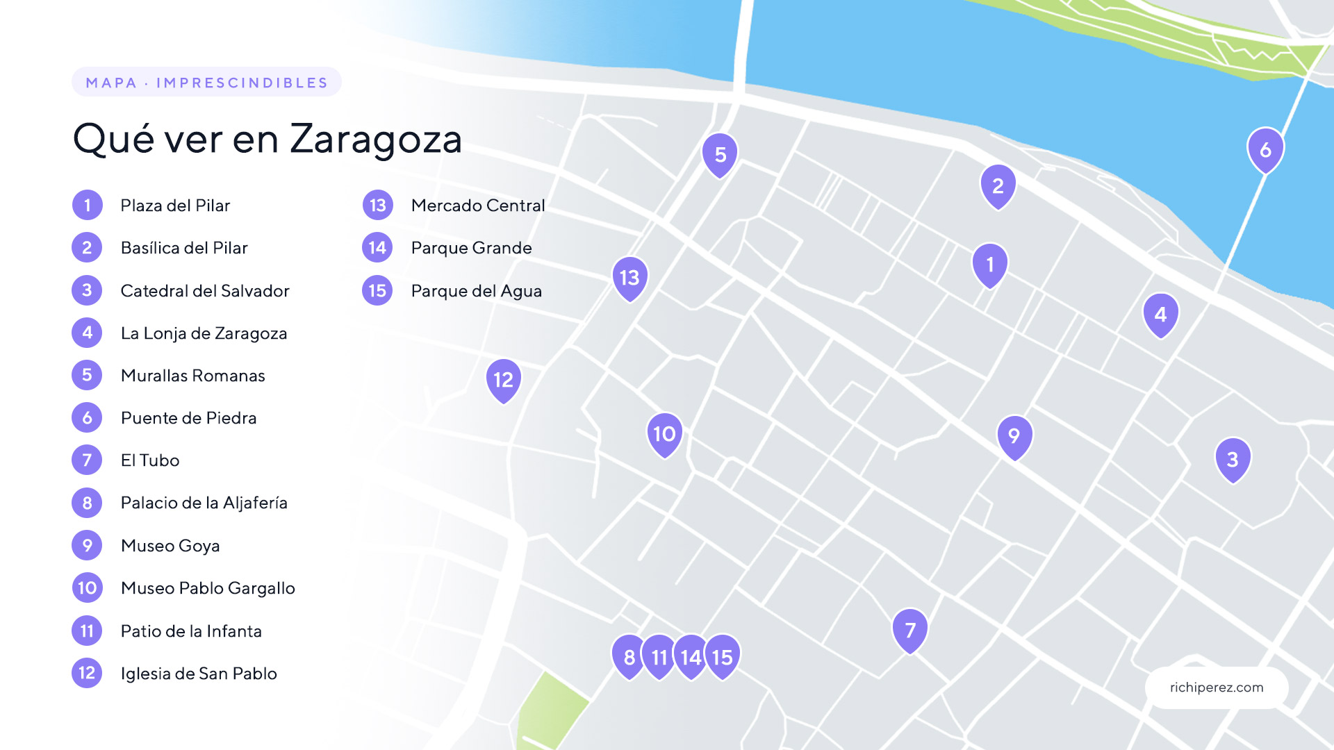 Qué ver en Zaragoza imprescindibles Mapa