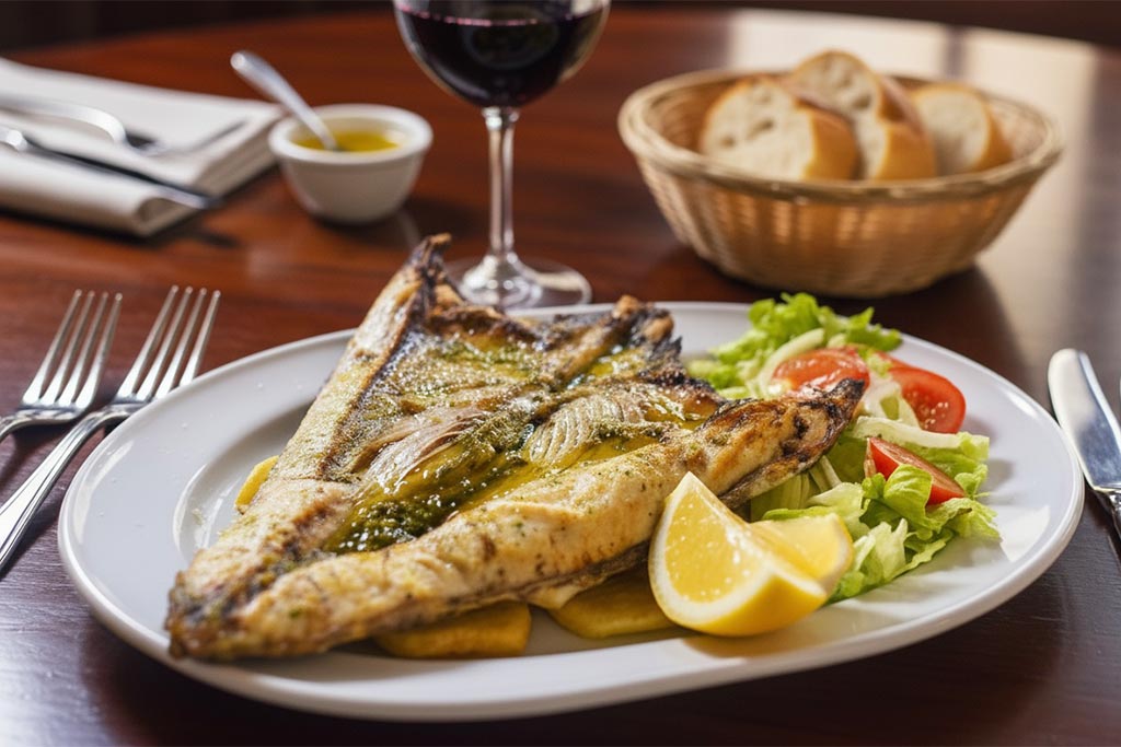 Qué comer en Cudillero - Curadillo a la plancha con ensalada