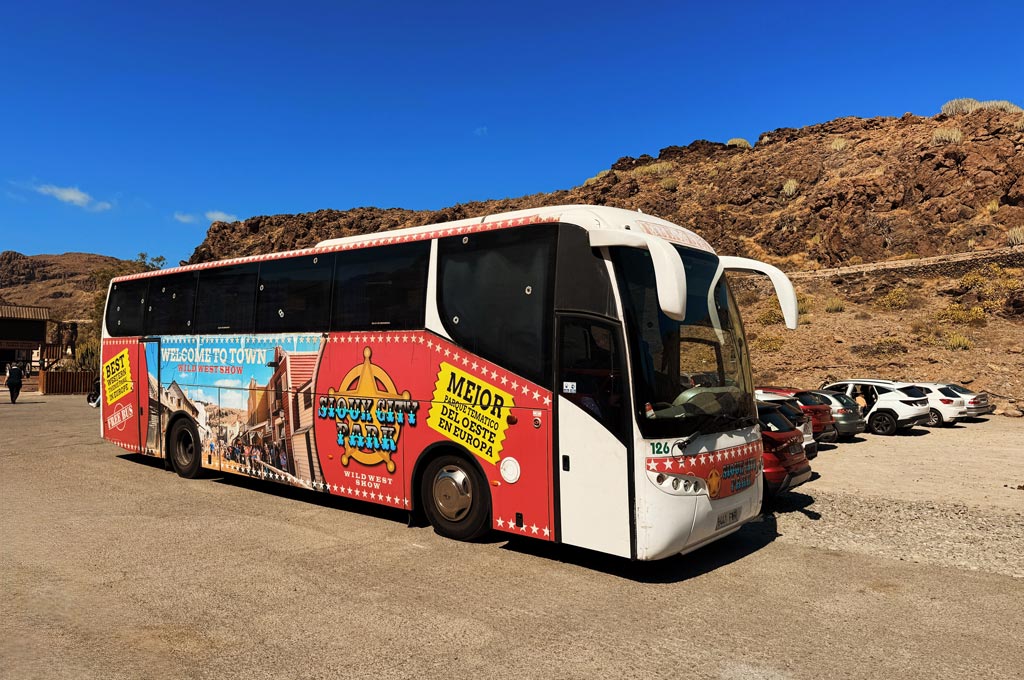 Cómo llegar bus gratuito Sioux City Park Gran Canaria
