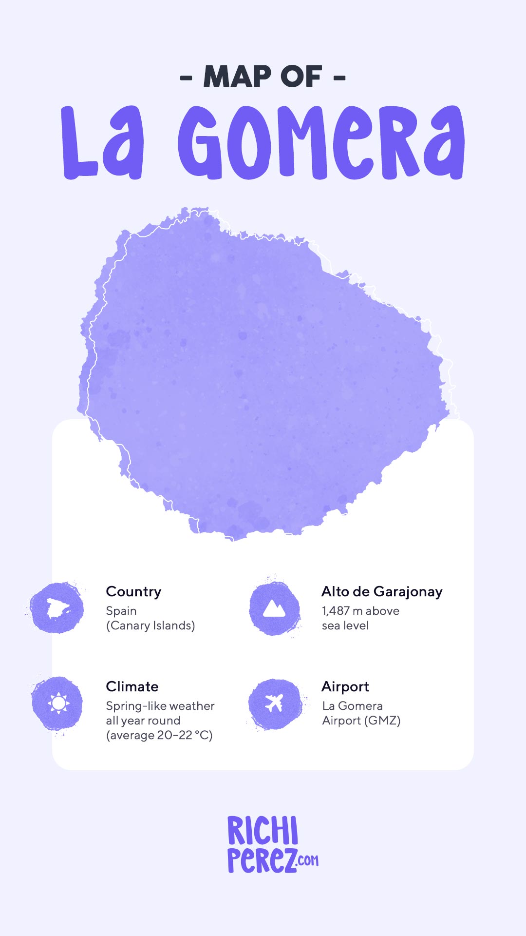 Map of the best places to visit in La Gomera