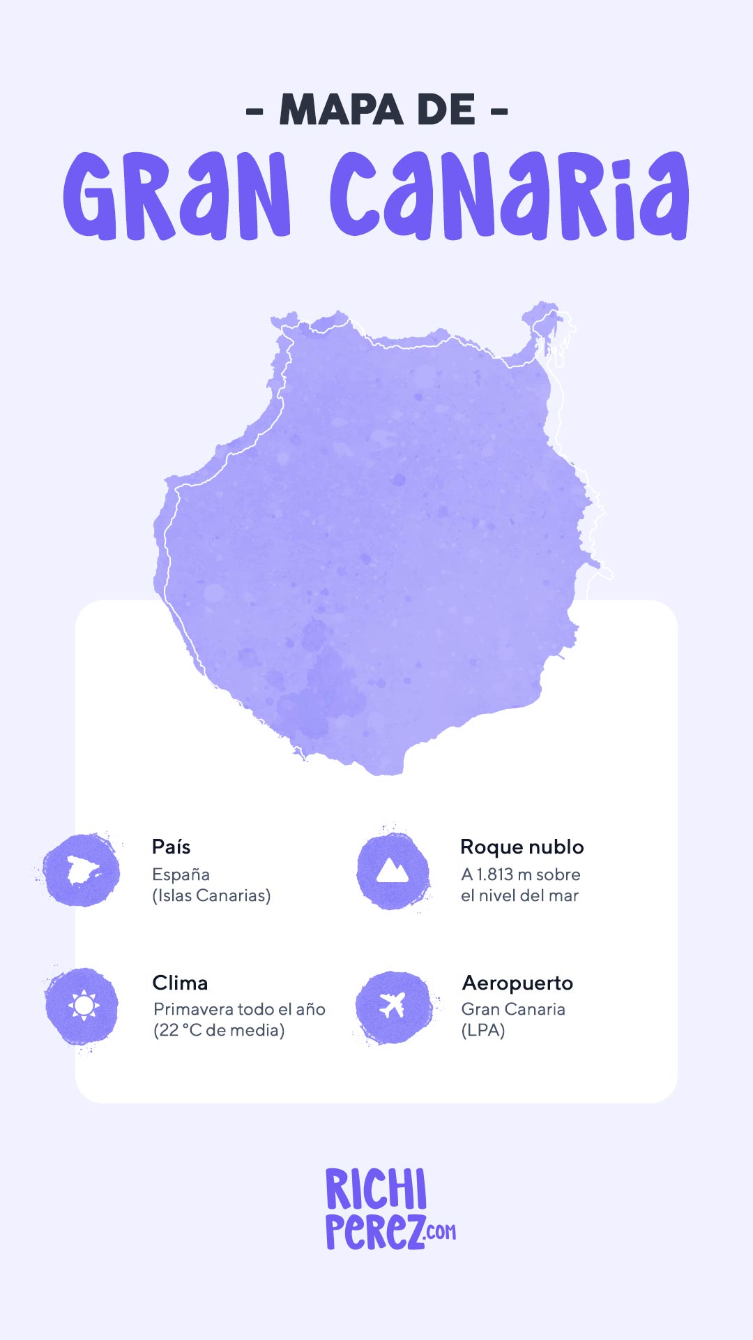 Mapa de lugares que ver en Gran Canaria
