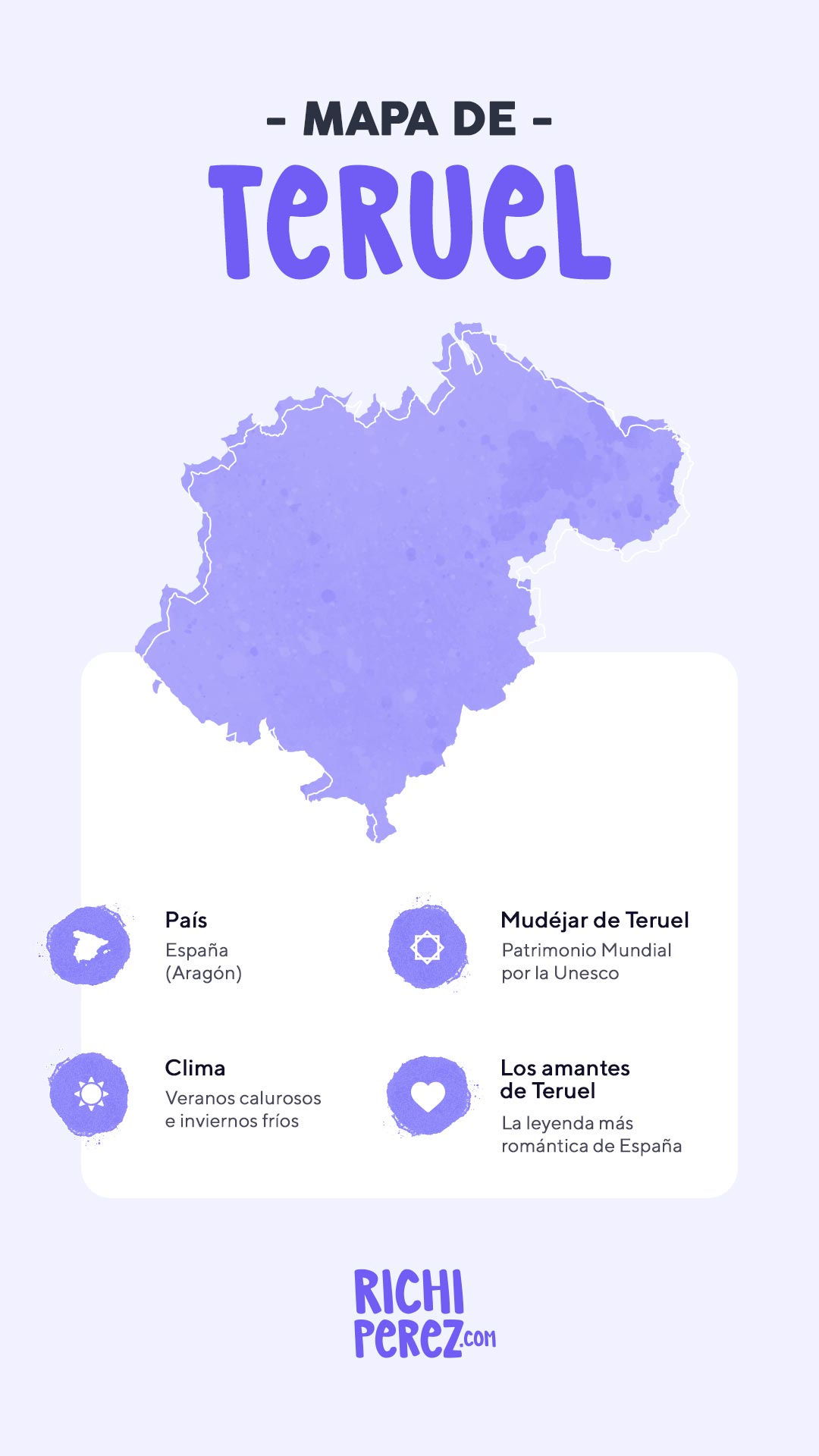 Mapa de lugares que ver en Teruel