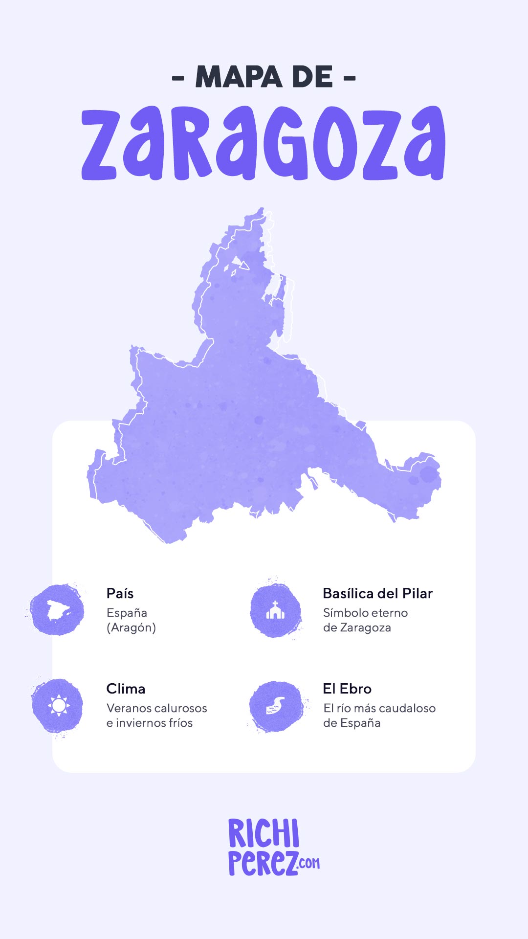 Mapa de lugares que ver en Zaragoza